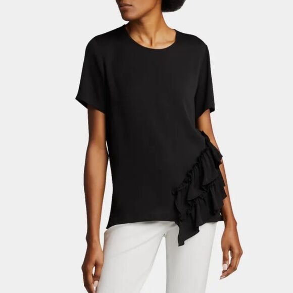 Max Mara Briose Silk Top in Black Size 8 - Picture 4 of 11